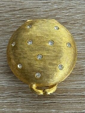 Vintage Houbigant Gold Tone Compact Perfume